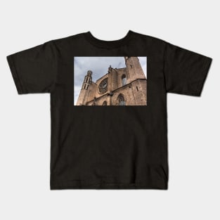 Santa Maria del Mar church Kids T-Shirt